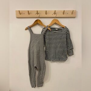 Gray Label lot size 2/3 toddler organic cotton salopette shirt and socks